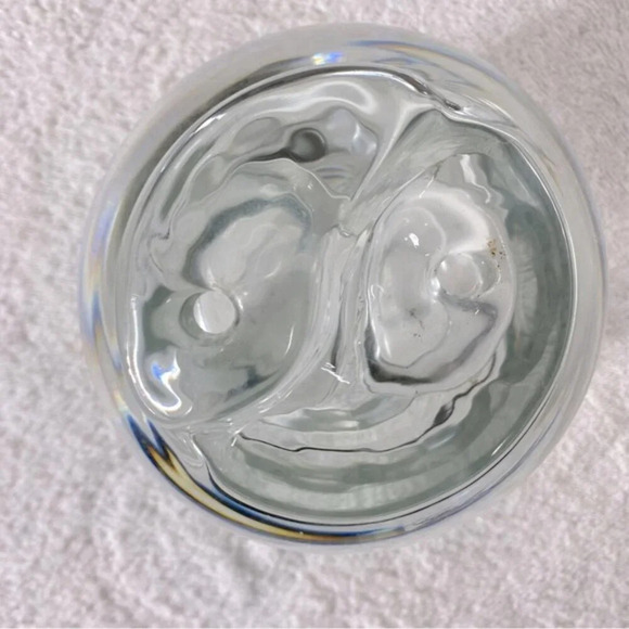 Vintage Made  In Poland For Arabeska Art Glass Double Oil Lamp - Picture 11 of 13
